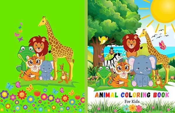 coloring book animal magic