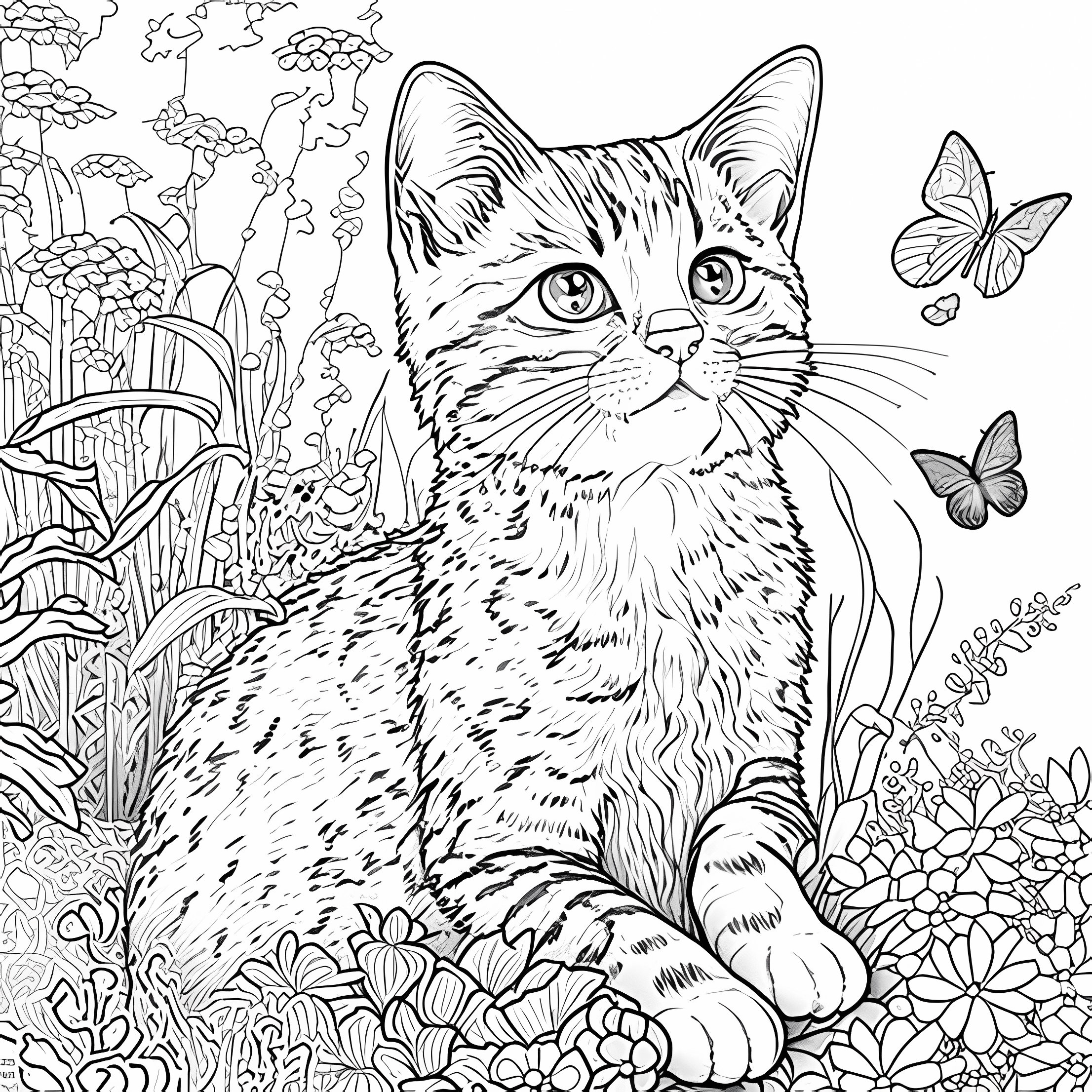 Animal Coloring Pages Adults Kids Instant Download Grayscale Coloring 