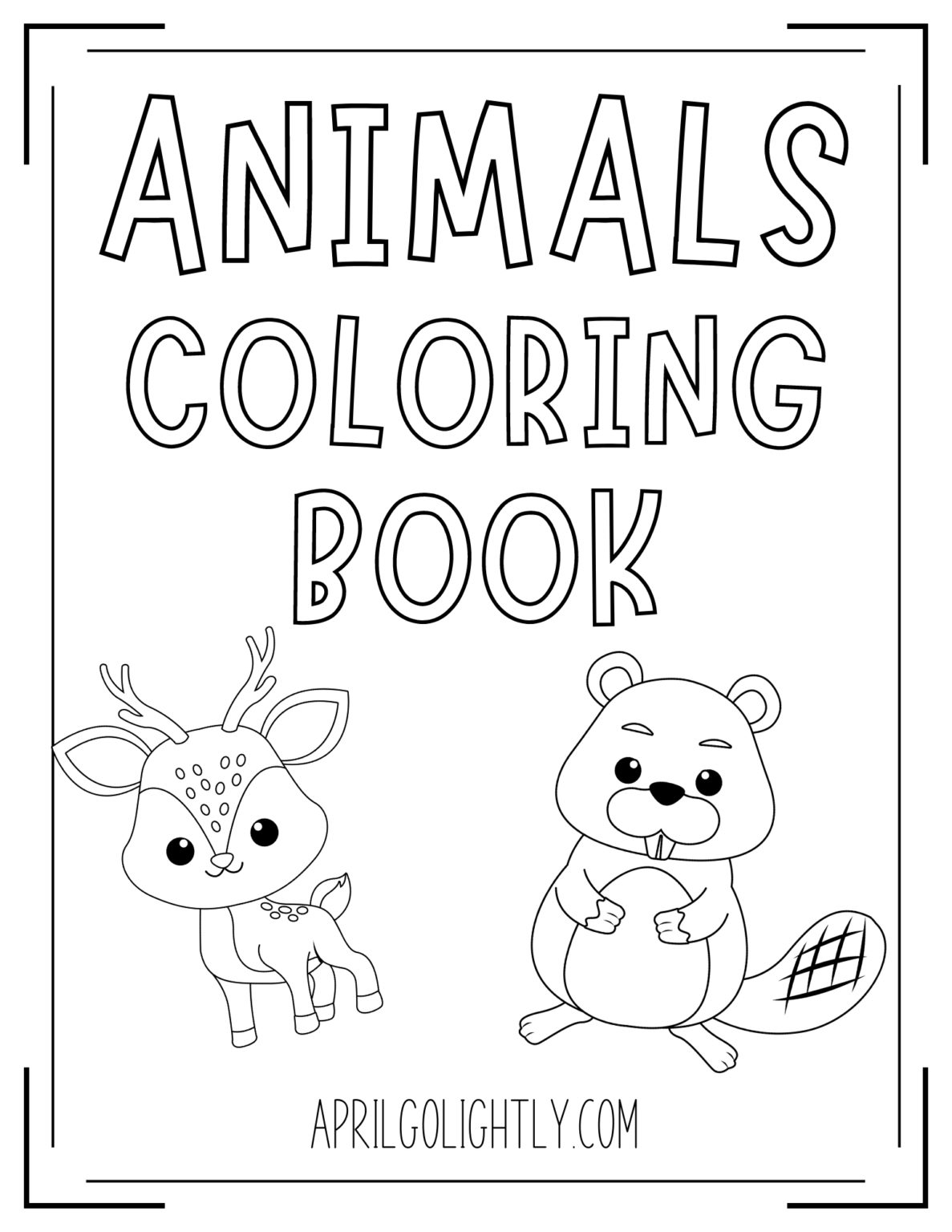 Animal Coloring Pages Pdf At Tansamarablog Blog
