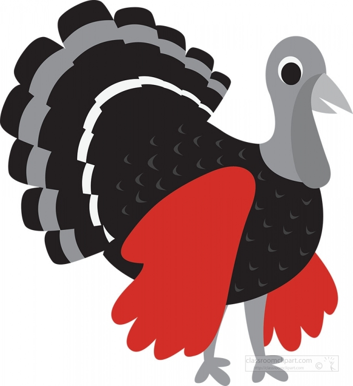 Animal Gray White Clipart turkey Animal Orange Gray Color Clipart