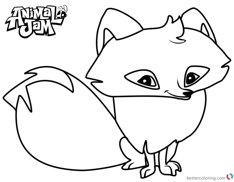 Animal Jam Coloring Pages Arctic Fox Free Printable Coloring Pages