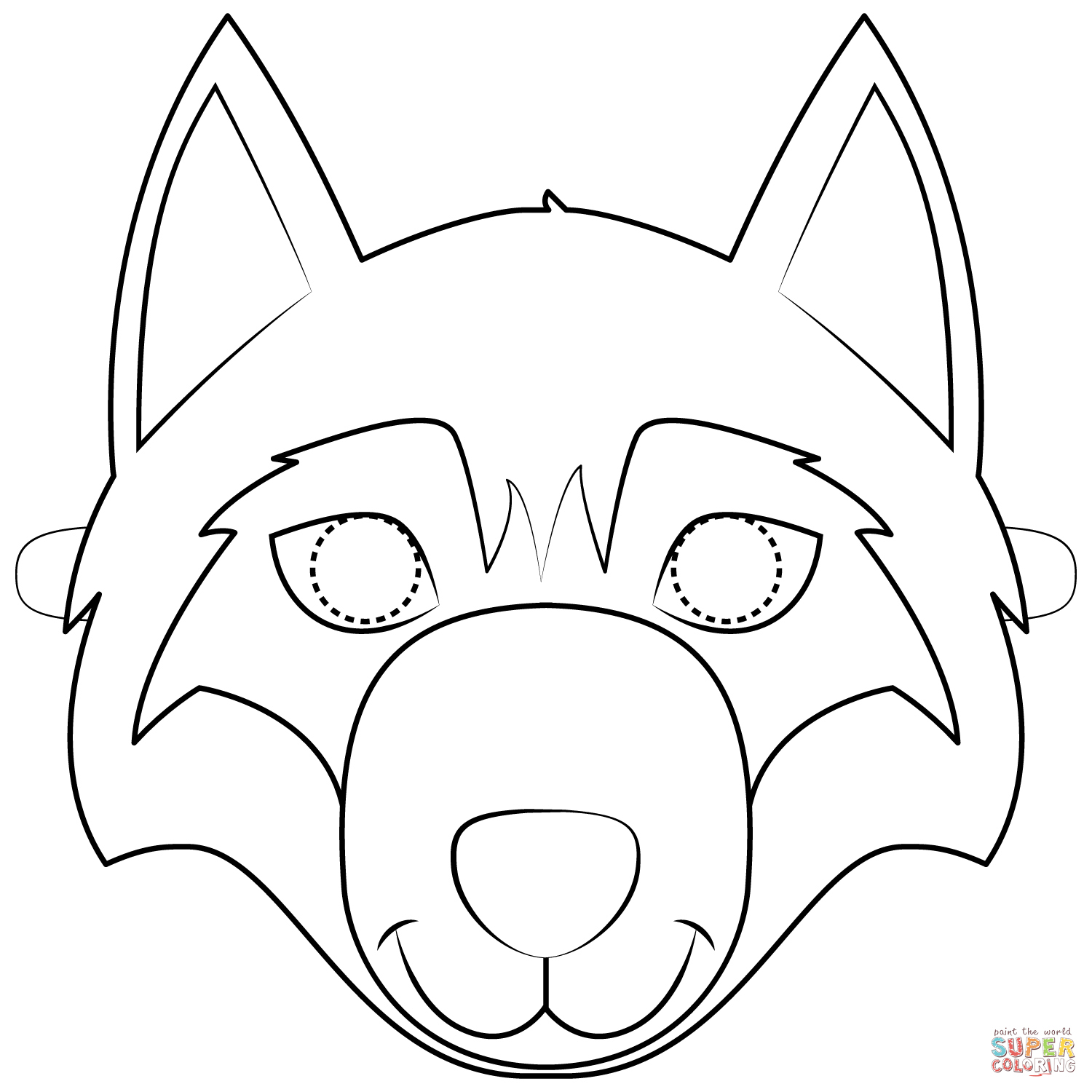 Animal Masks Coloring Pages Coloring Home