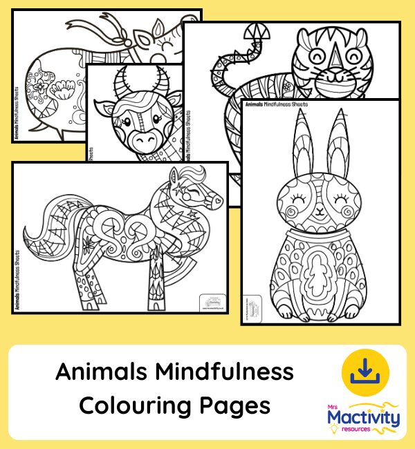 animal colouring mindfulness