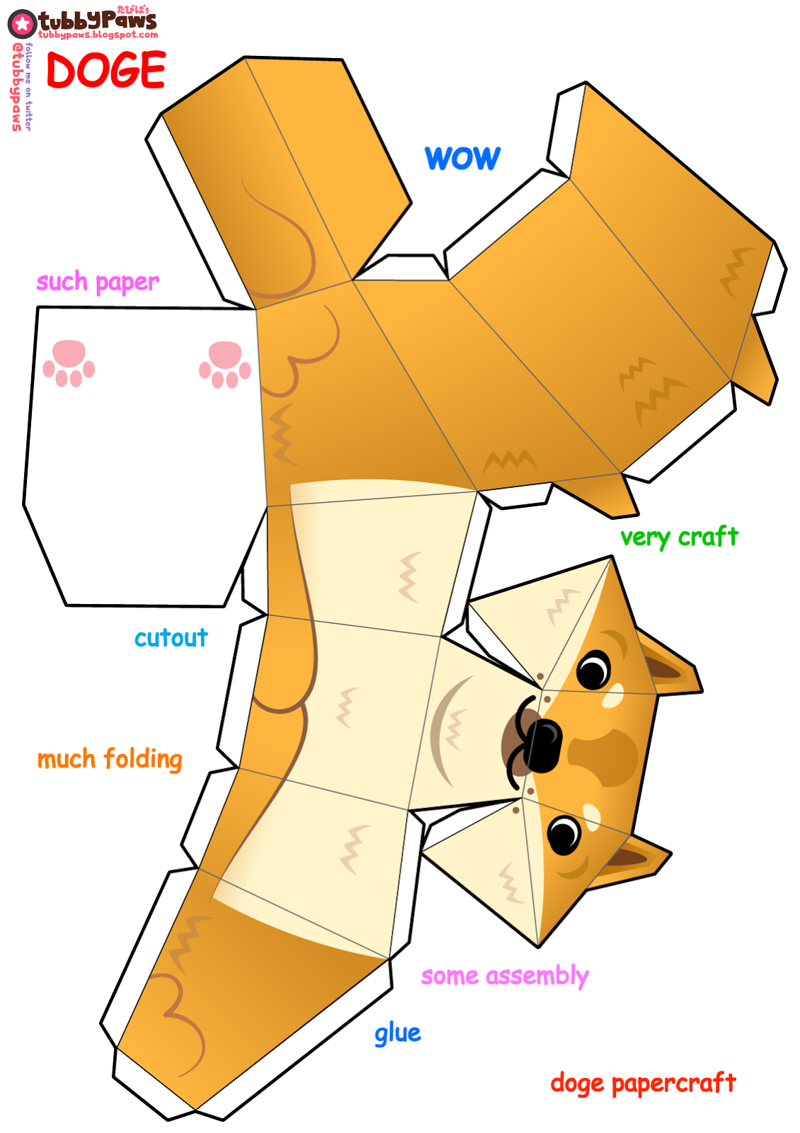 Animal Papercraft Template Printable Word Searches