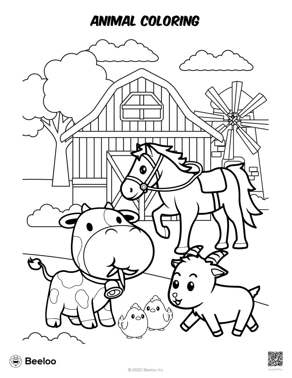 coloring animal pages