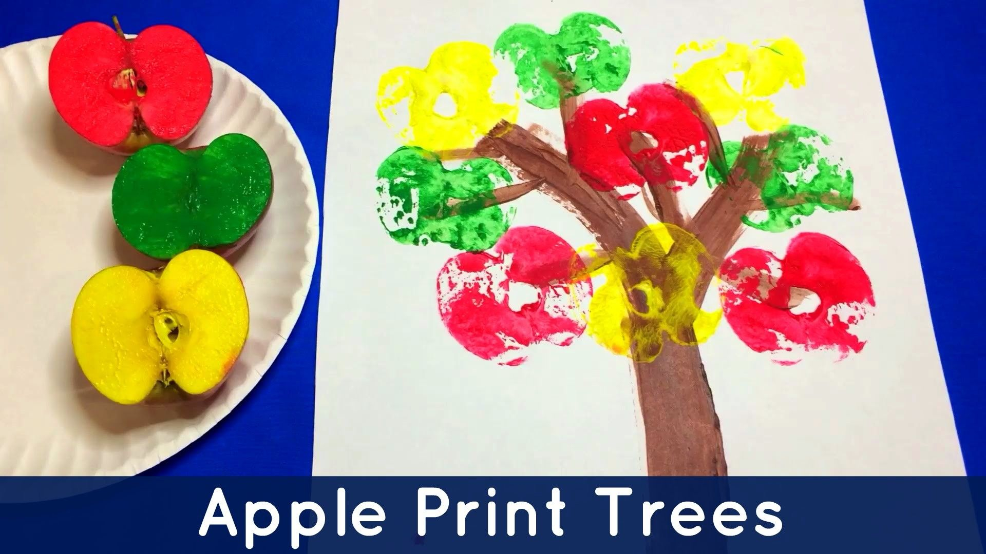 Apple Print Trees Preschool And Kindergarten Art Project Apple Art