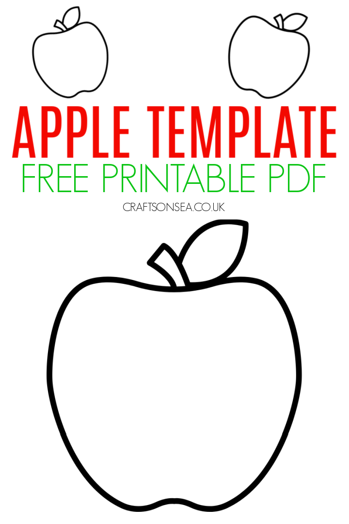 Apple Template FREE Printable Crafts On Sea