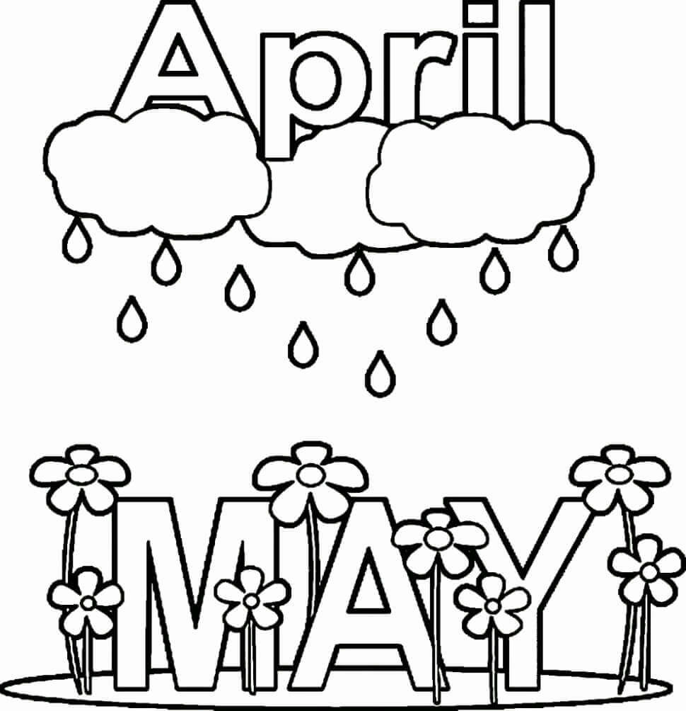 April Coloring Pages Printable Printable Word Searches