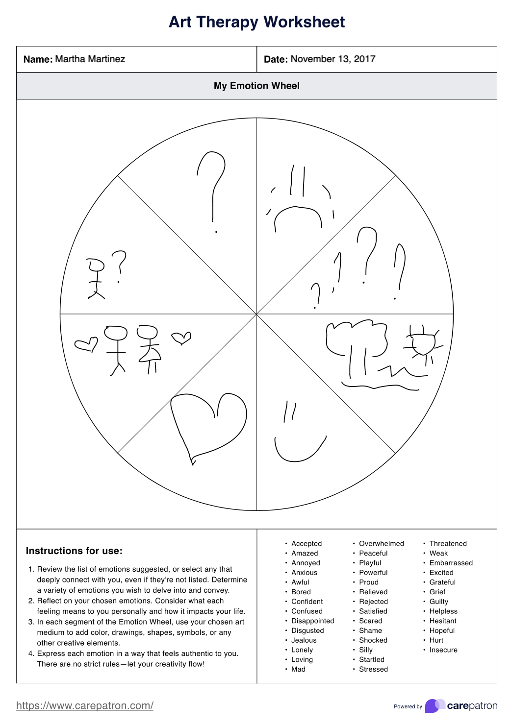 Art Therapy Worksheets Example Free PDF Download Worksheets Library