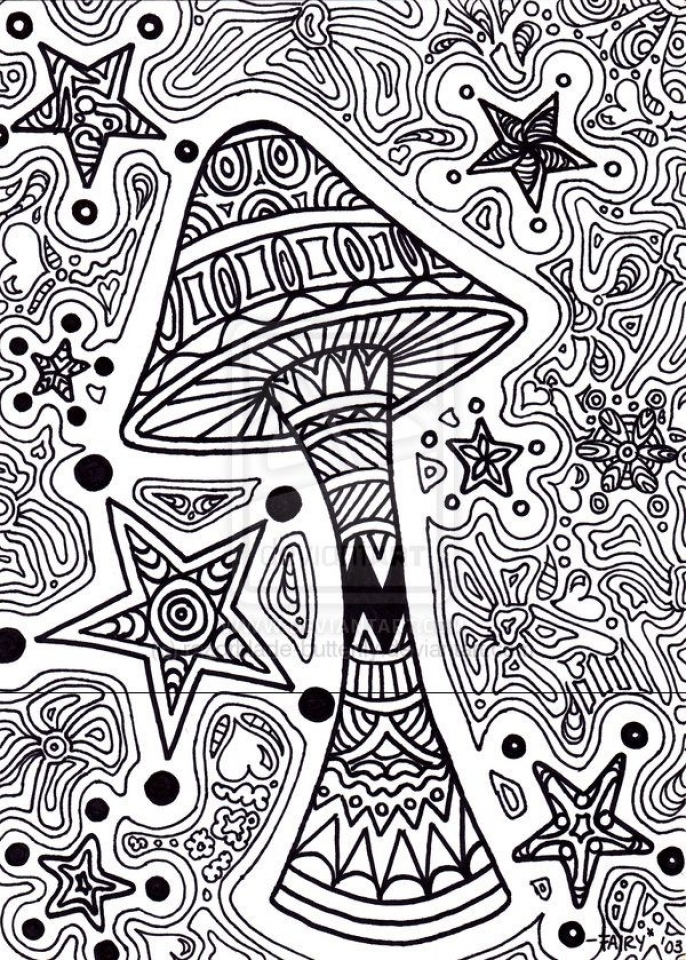 printable coloring pages for adults trippy