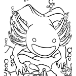 Axolotl Coloring Page Printable Free Printable Coloring Pages