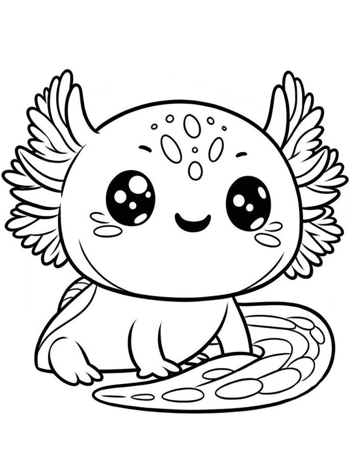 printable coloring pages axolotl