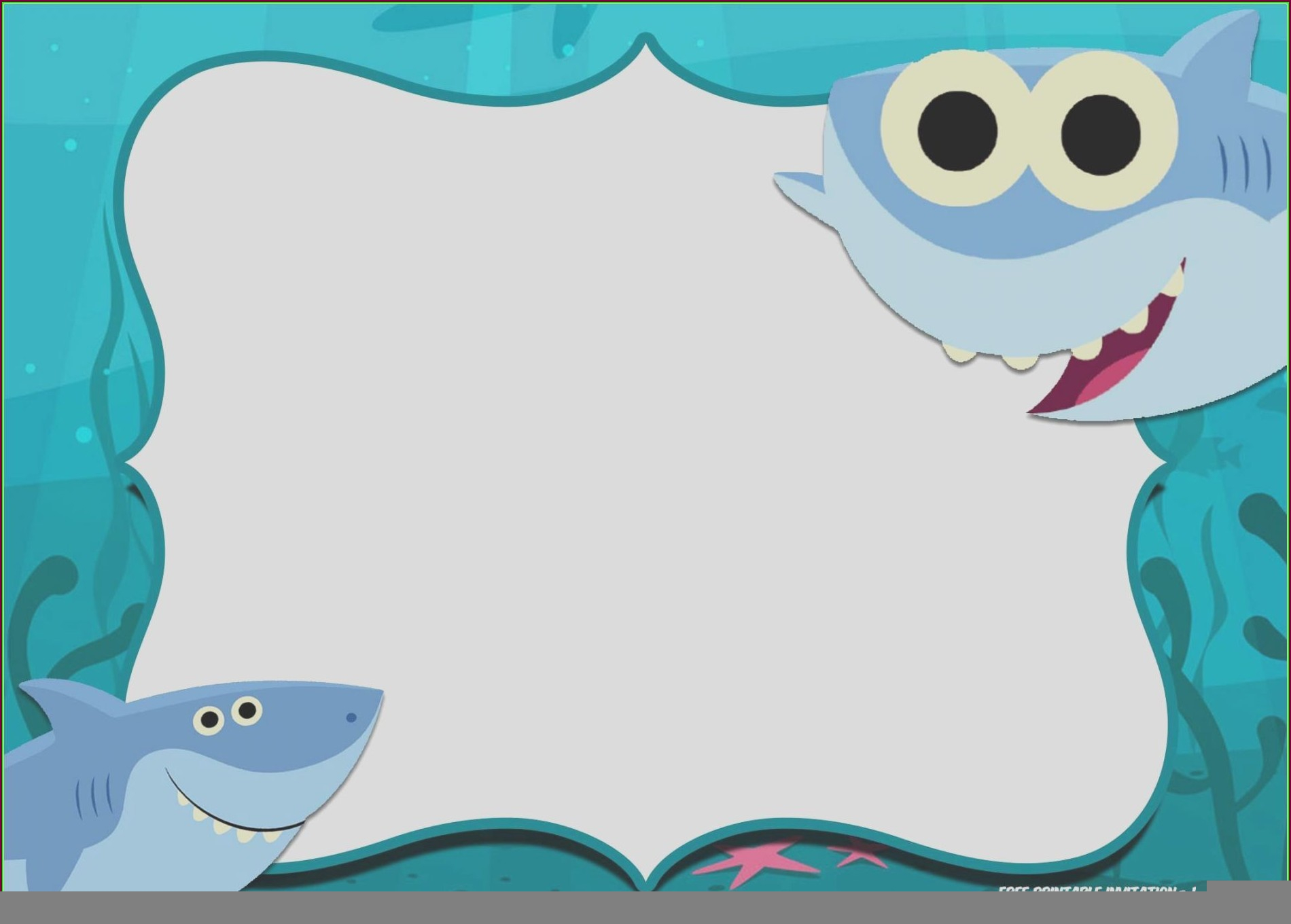 Baby Shark Invitation Template Free Templates 2 Resume Examples