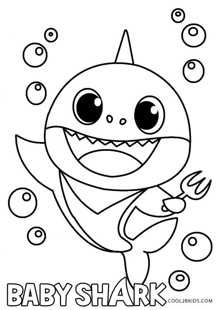 Baby Shark Printable Coloring Pages