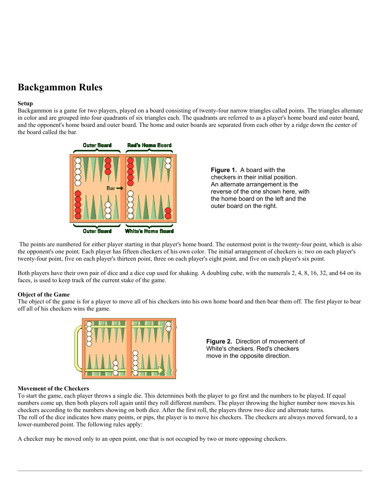 Backgammon Rules Printable Printable Templates
