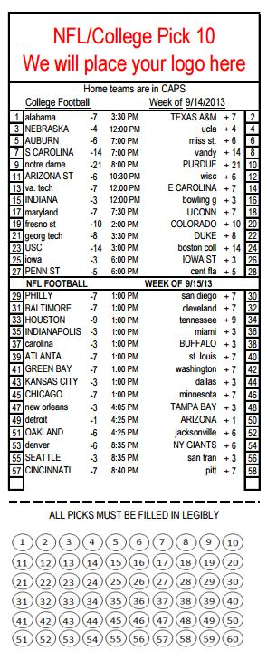 Bar Parlay Cards Printable Parlay Cards