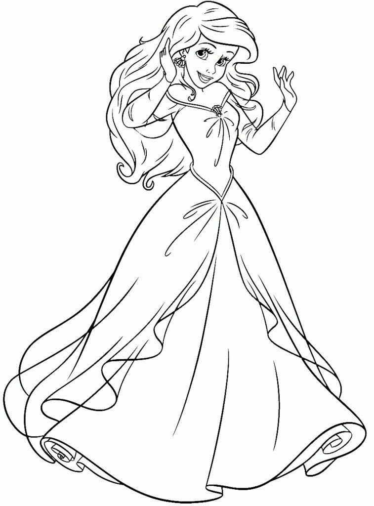 Beautiful Ariel Coloring Page Free Printable Coloring Pages For Kids