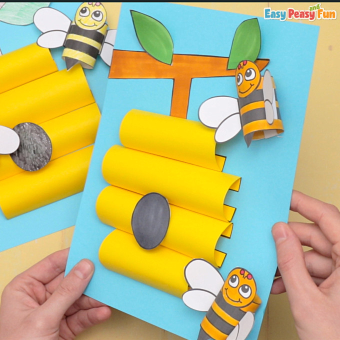 paper bee craft printable