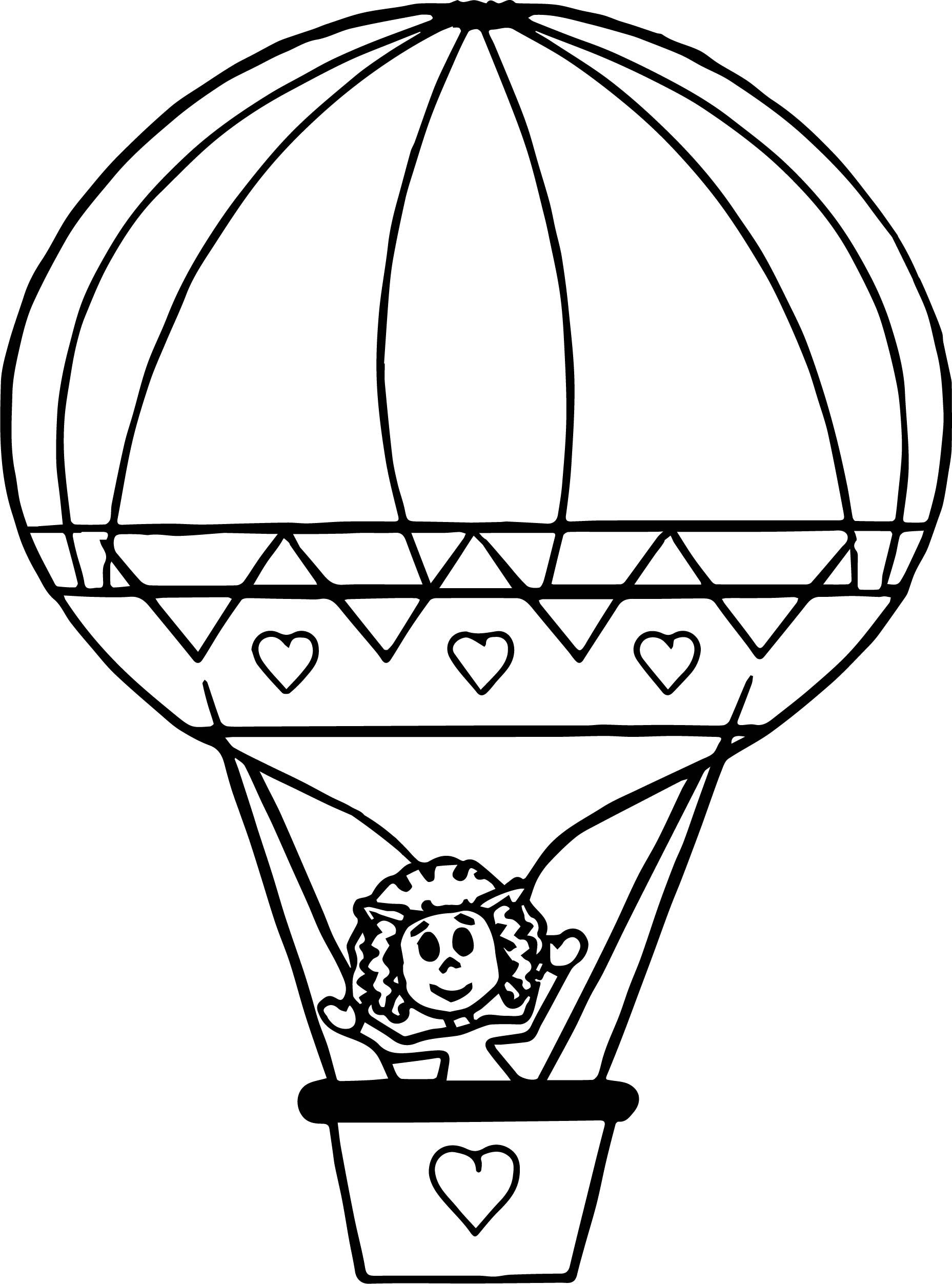 printable coloring pages hot air balloons