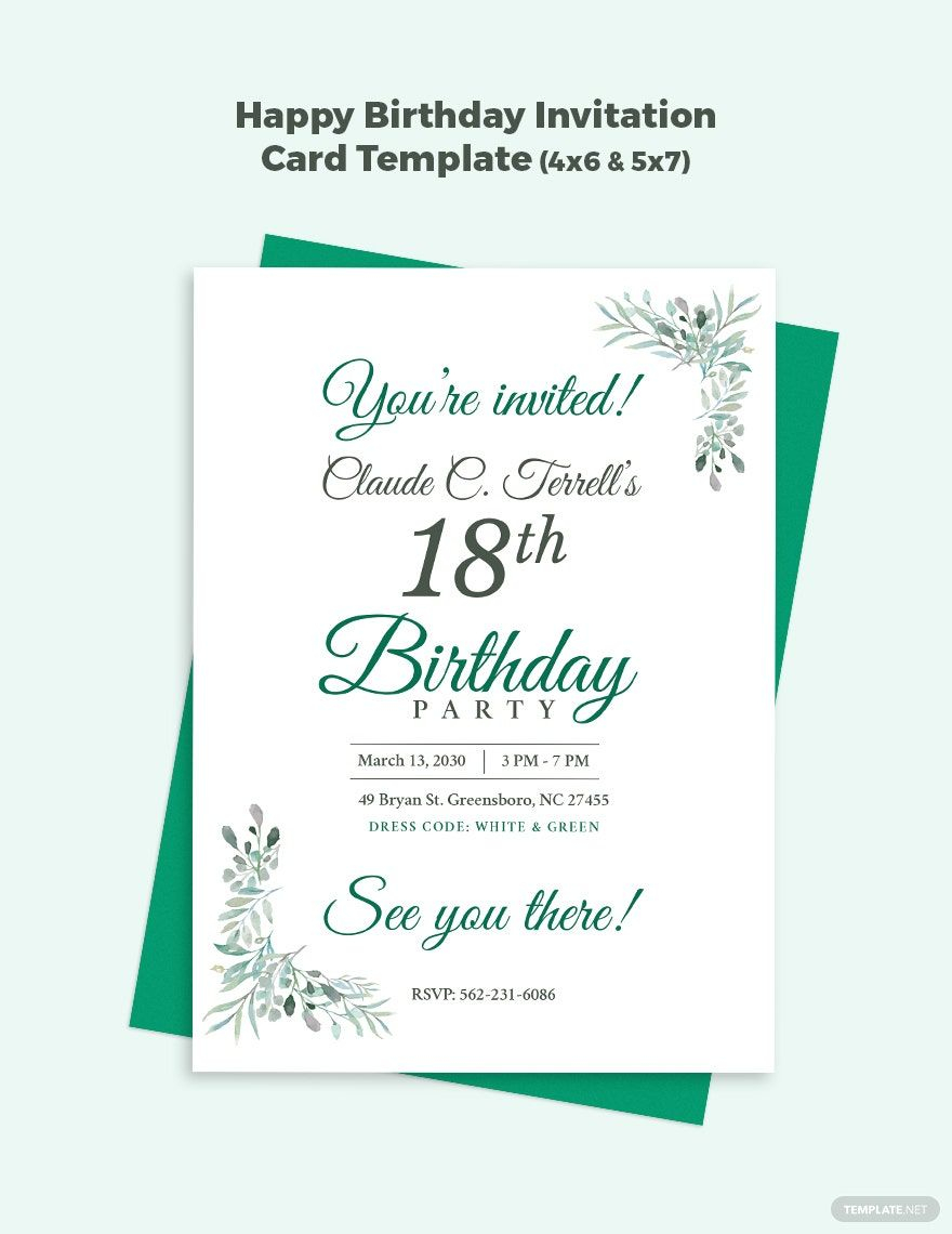 Birthday Invitation Card Psd Template Free Infoupdate