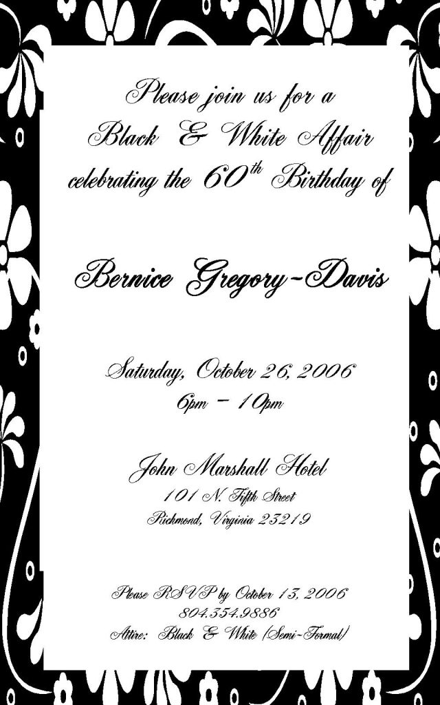 Birthday Invitation Example Invitation Design Blog