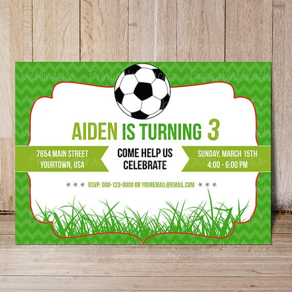 invitation template soccer