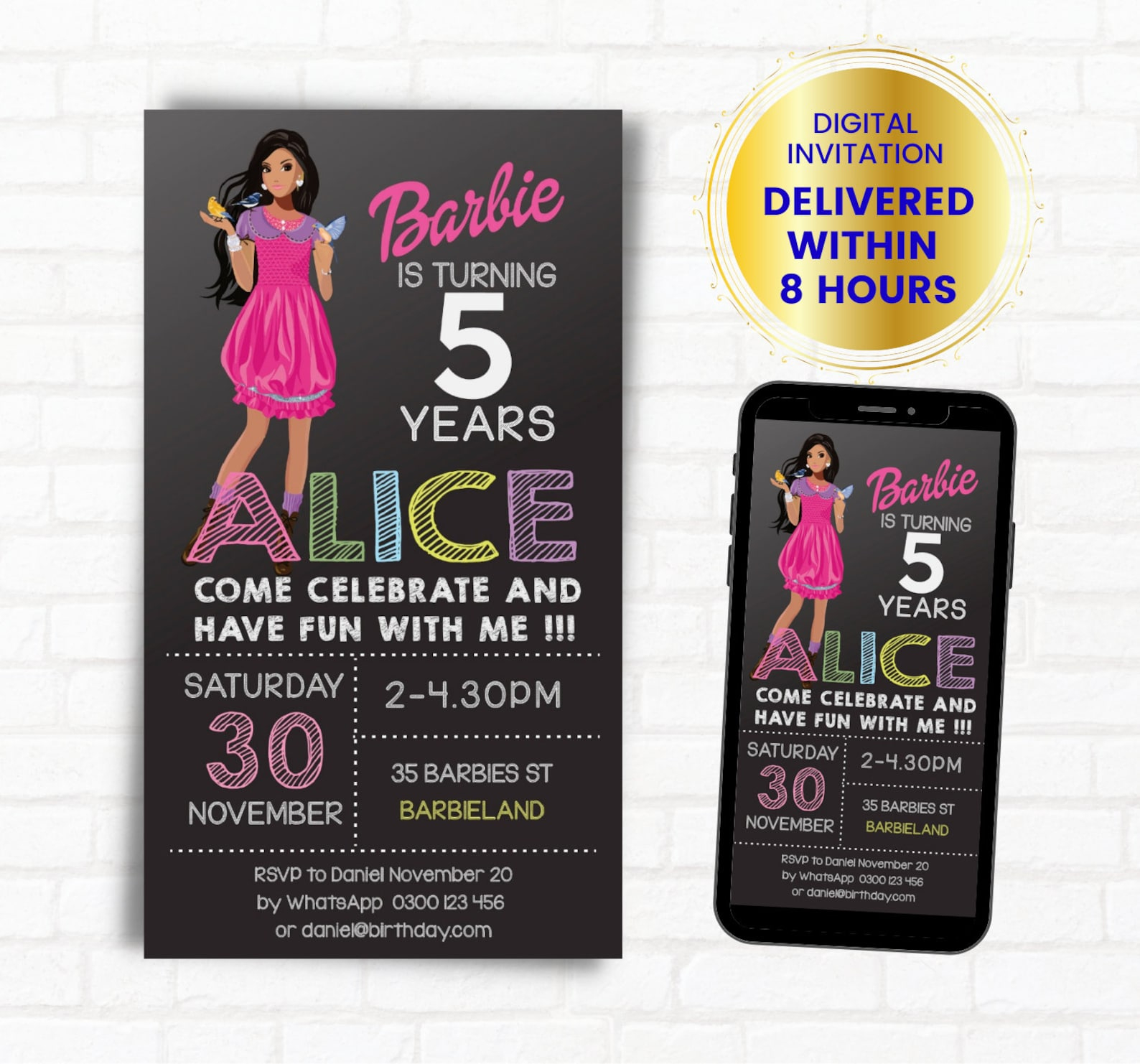 barbie invitation template zazzle