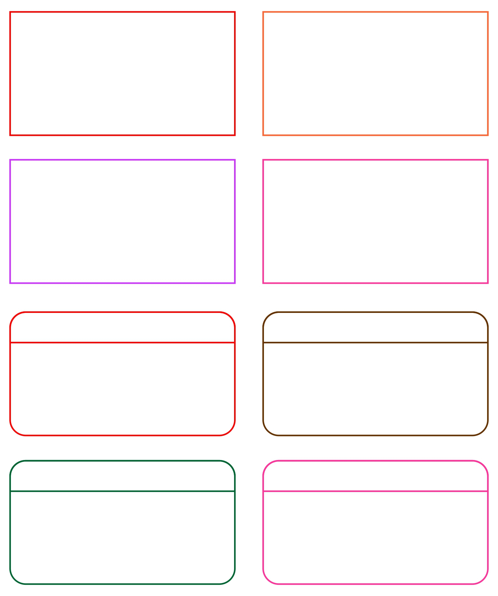 Blank Printable Cards