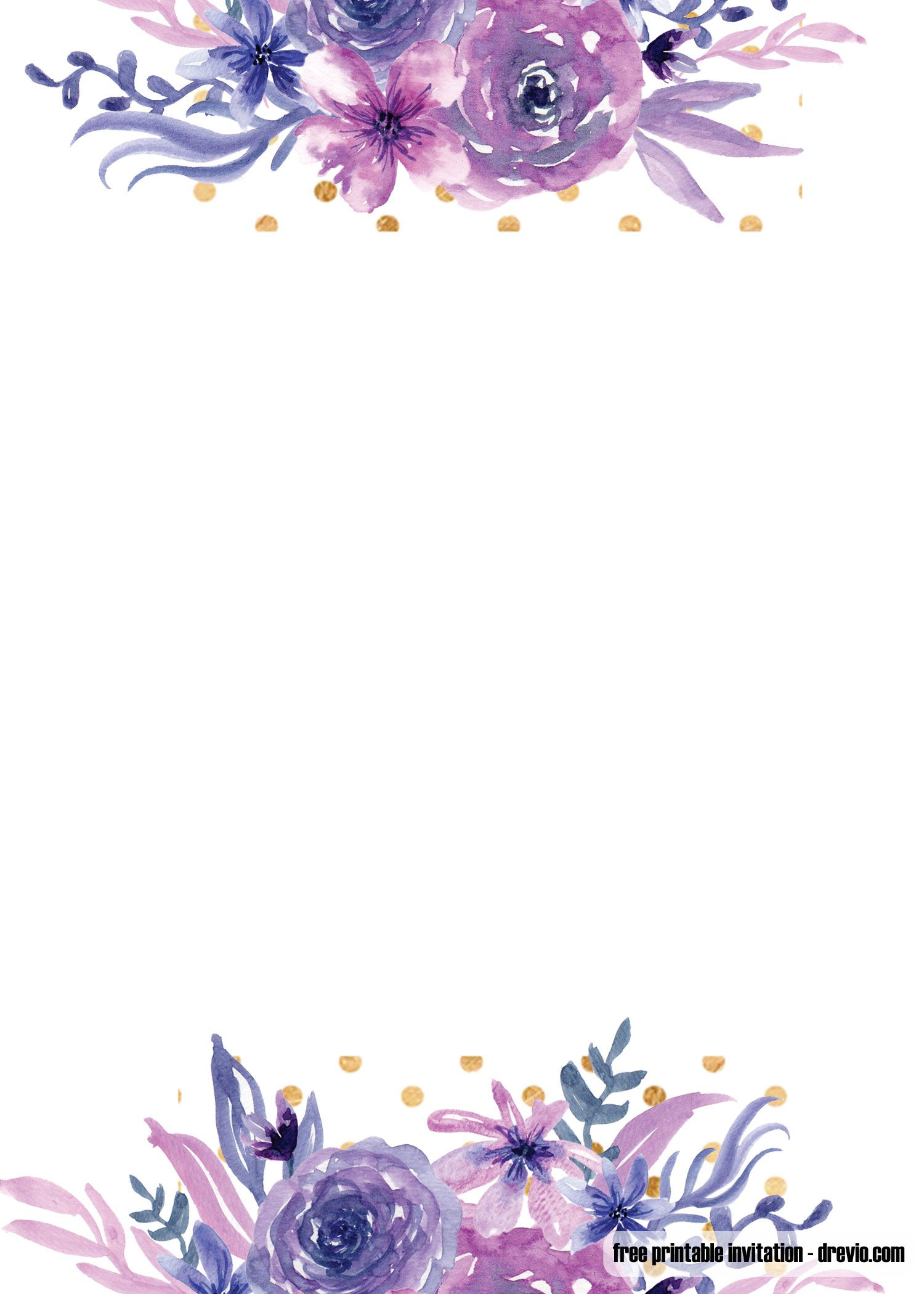 Blank Purple Invitation Template Dev onallcylinders