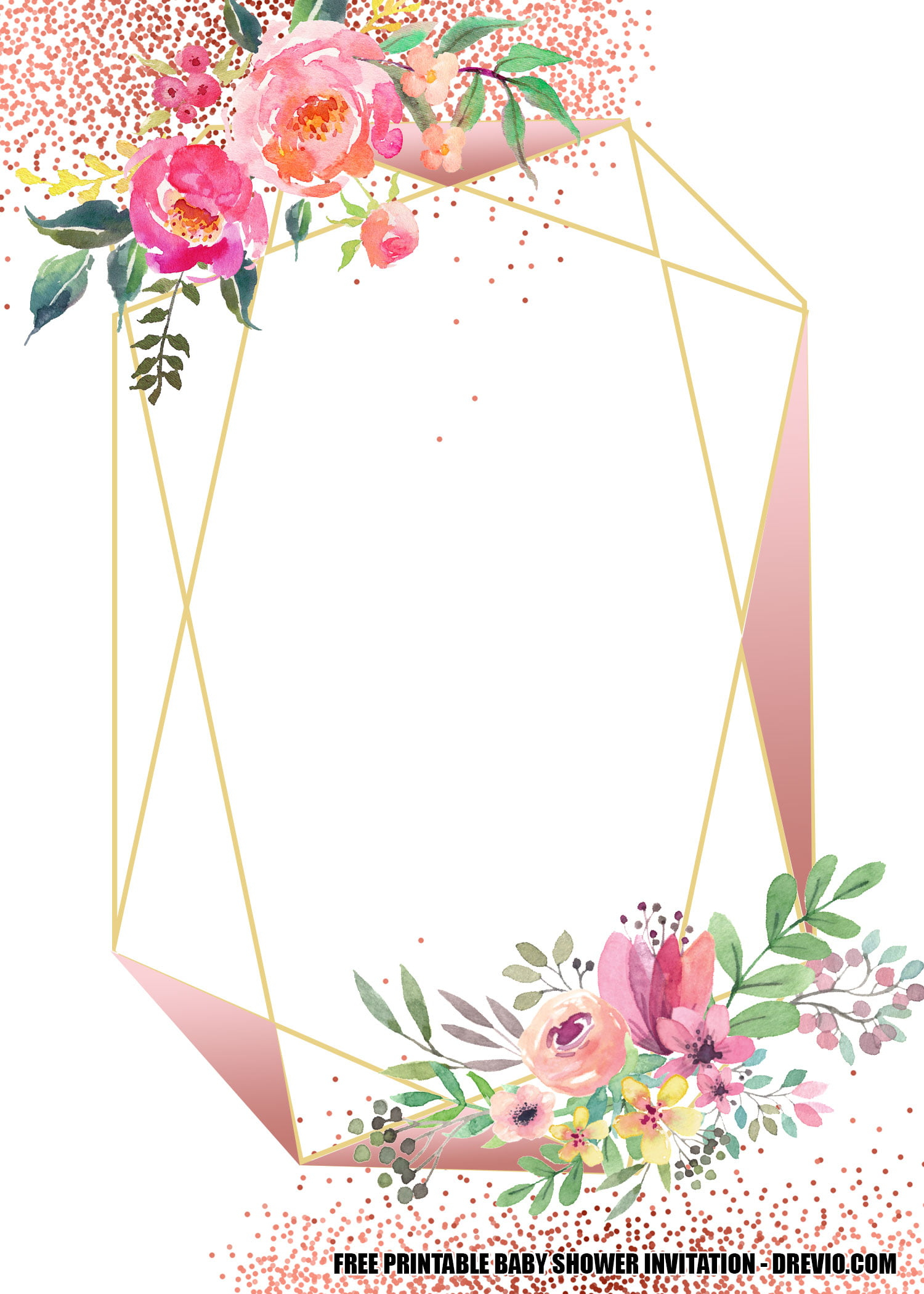 invitation template gold