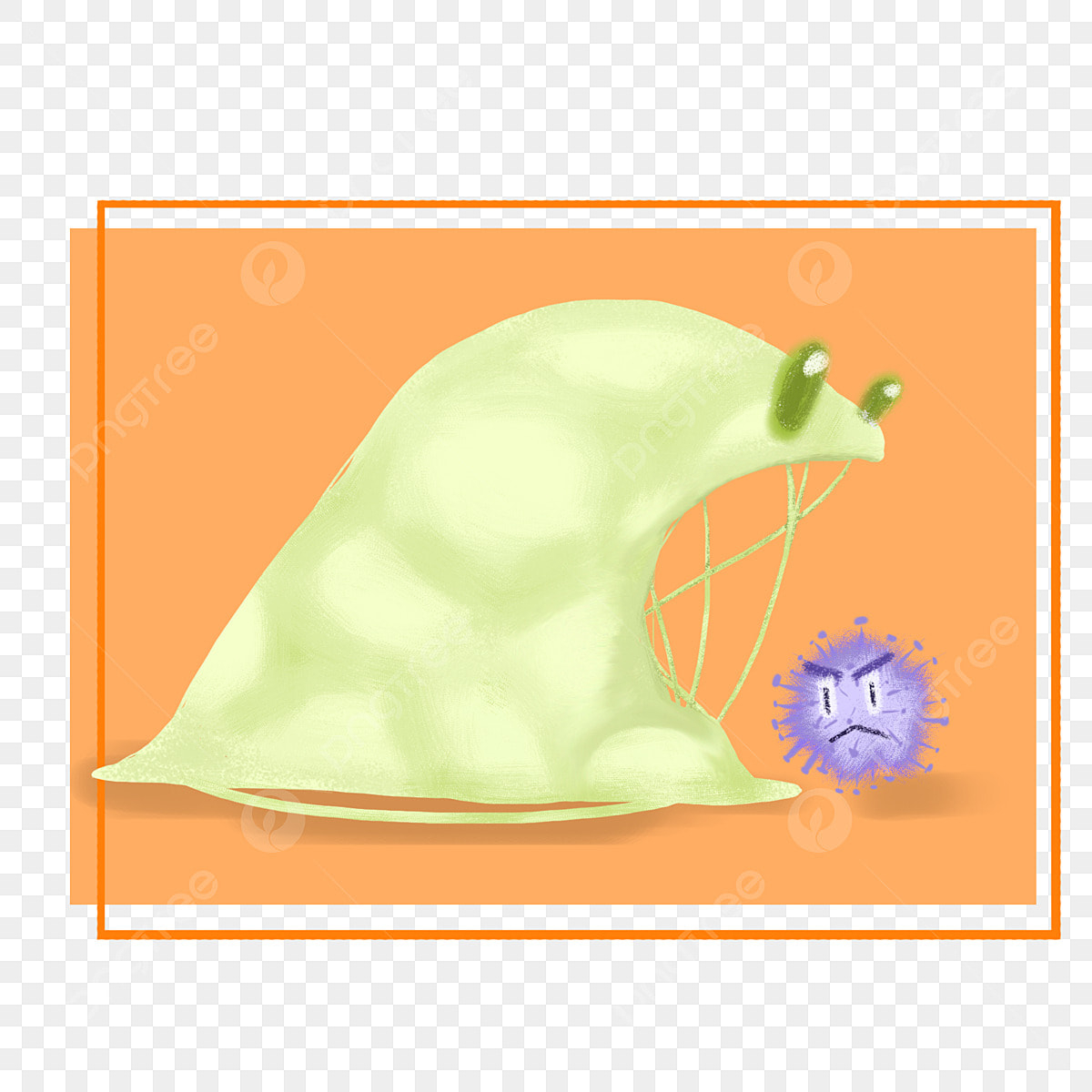 Blood Cells PNG Picture Cell Warm Color Hand Painted Medical White 