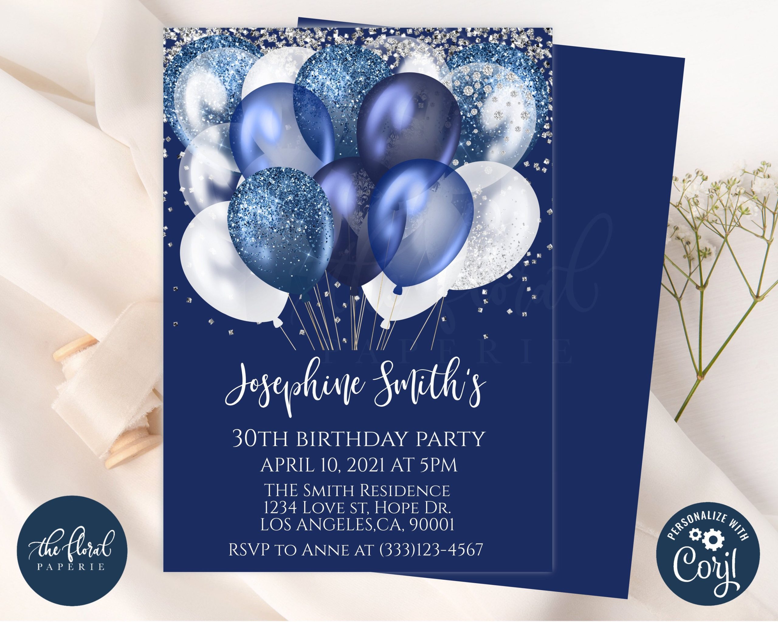 blue birthday invitation templates free blue birthday invitation templates free