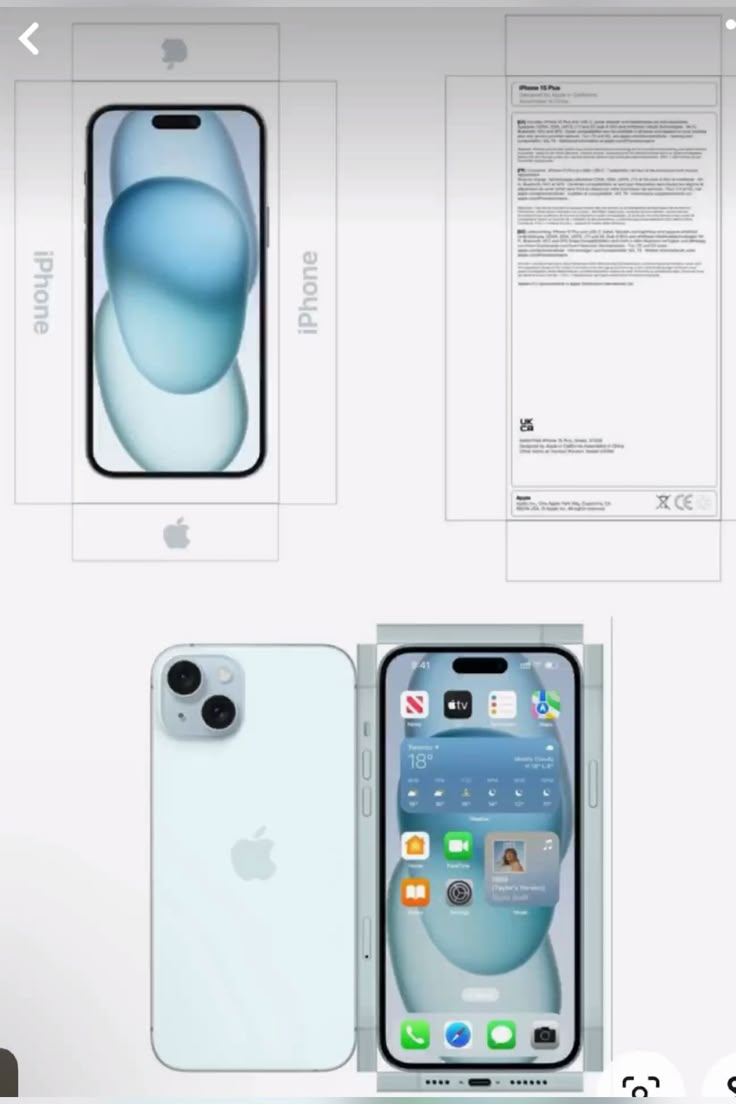 Blue IPhone 15 In 2024 Printable Diy Crafts Iphone Craft Paper Toys 