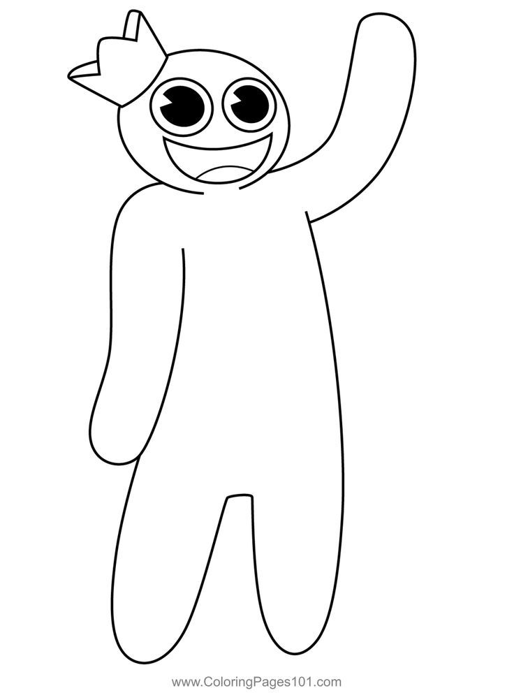 Blue Rainbow Friends Roblox Coloring Page Coloring Pages Blue 