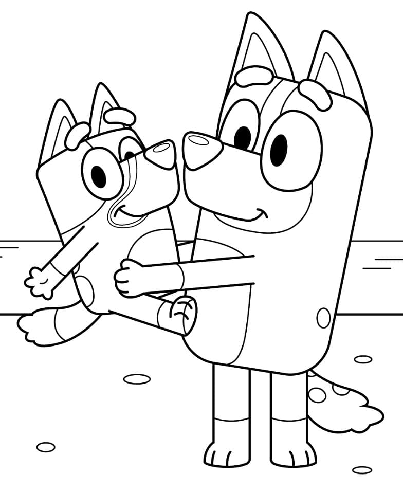 Bluey And Bingo Coloring Pages Printable