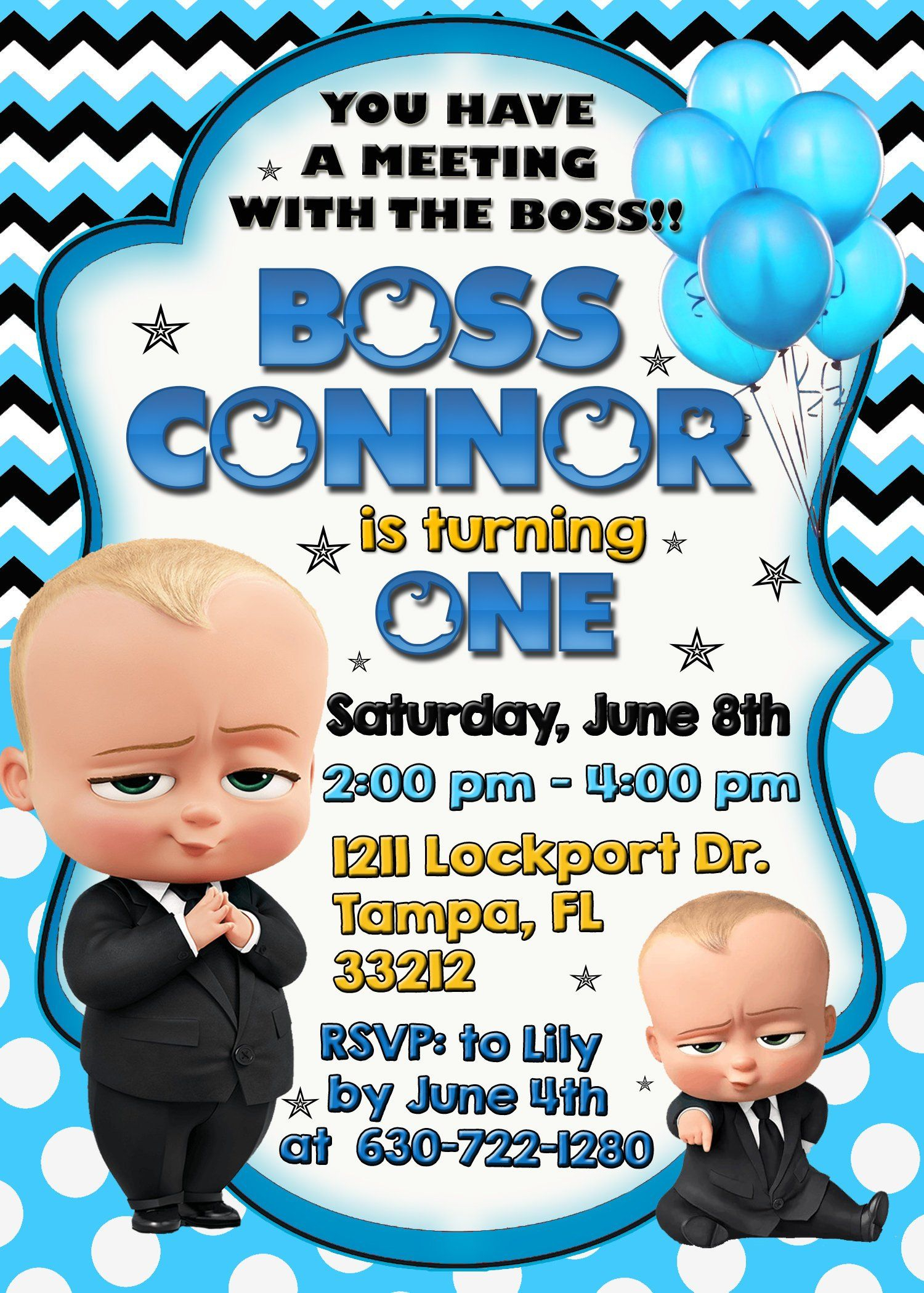 Boss Baby Invitation Template