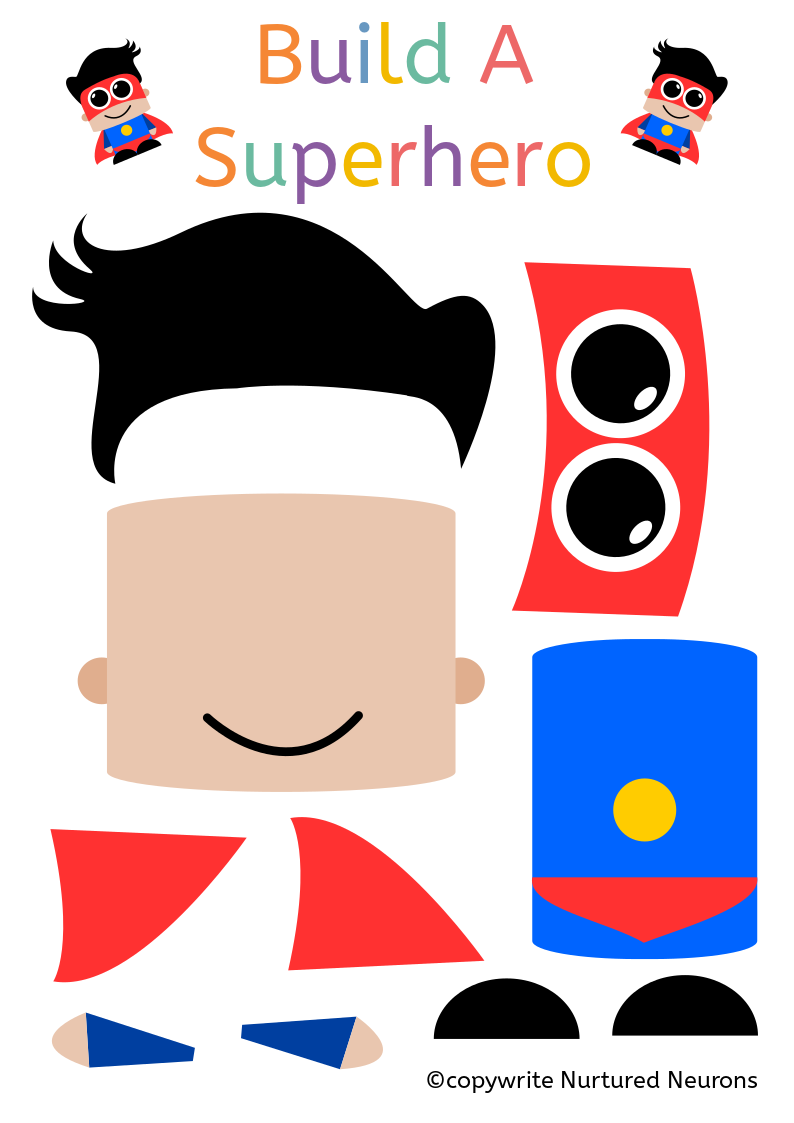 Brilliant Build A Superhero Craft Super Preschool Printable Artofit