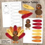 Build A Turkey Kid 39 s Craft Printable Thanksgiving Craft Etsy UK