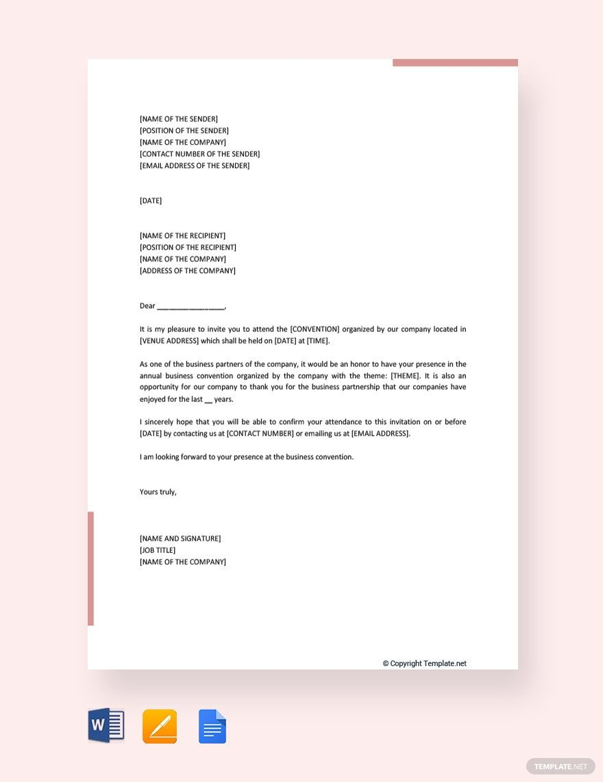 invitation template for event free