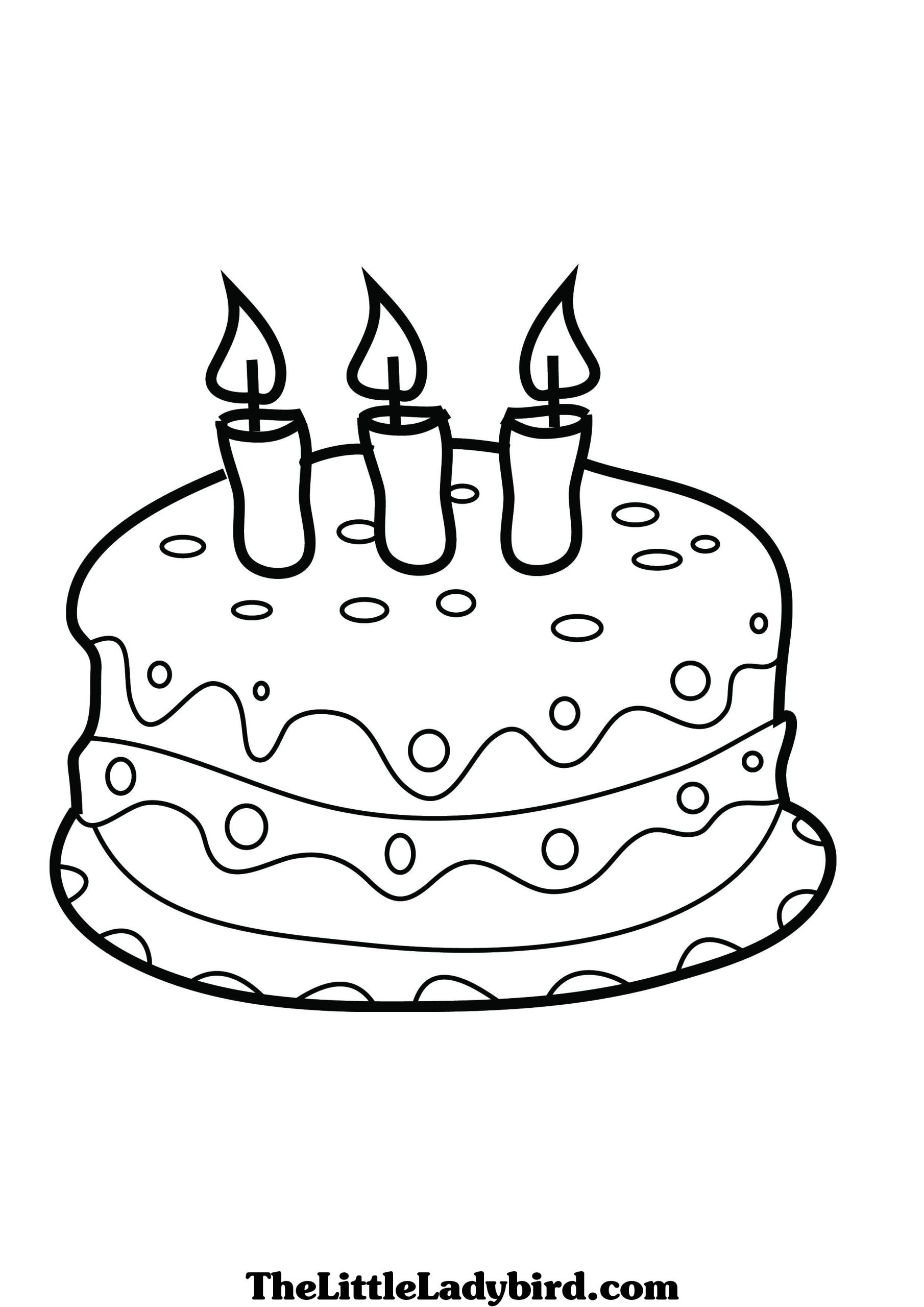 printable coloring cake