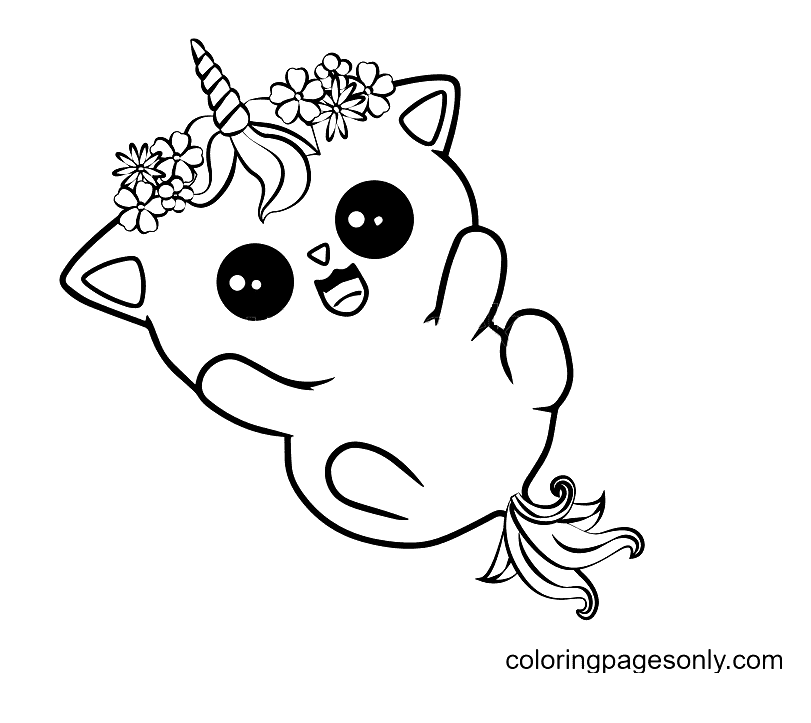 free printable coloring pages unicorn cat