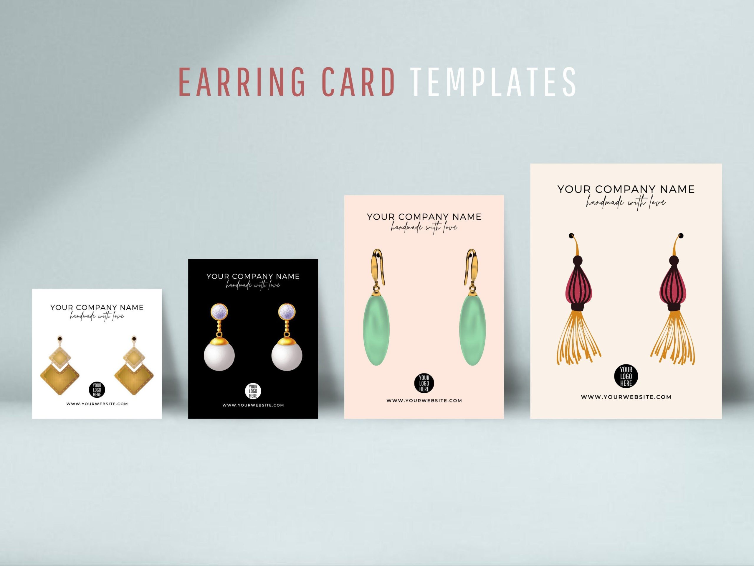Card Templates Printable Printables Earring Cards Jewelry Card 
