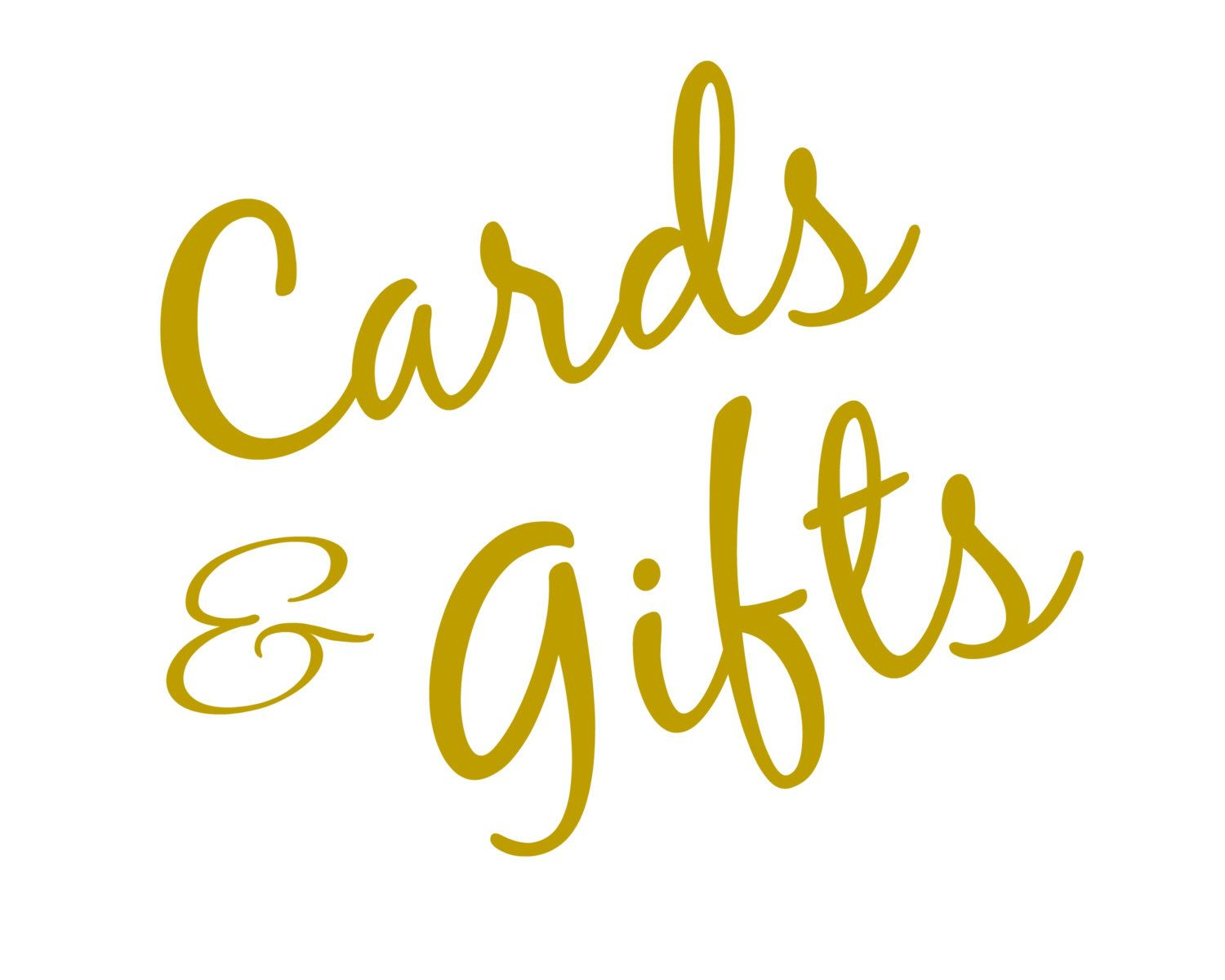 printable cards and gifts sign