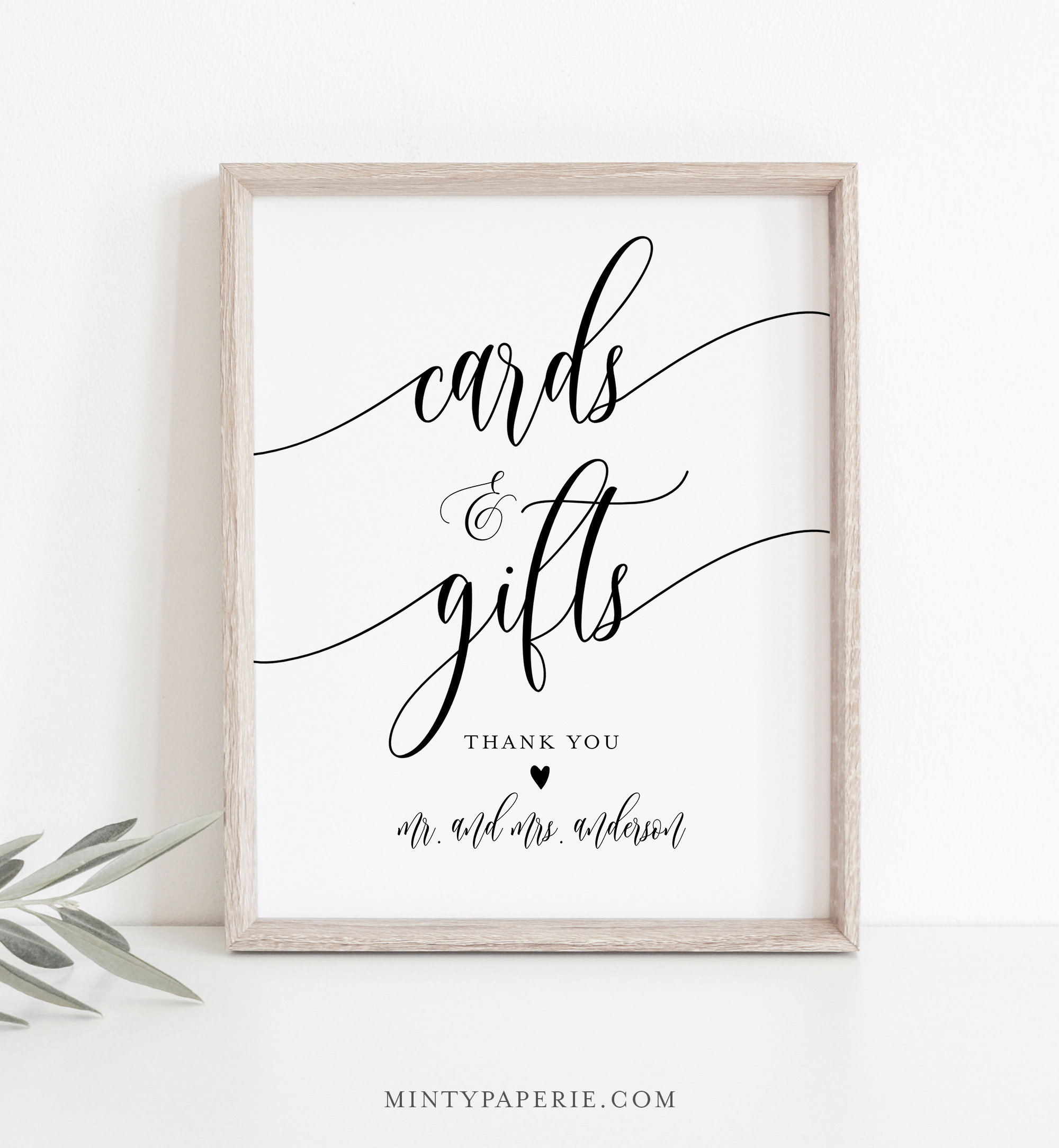Cards And Gifts Sign Printable Wedding Gift Editable Etsy