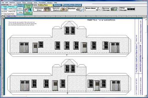 free printable cardstock buildings
