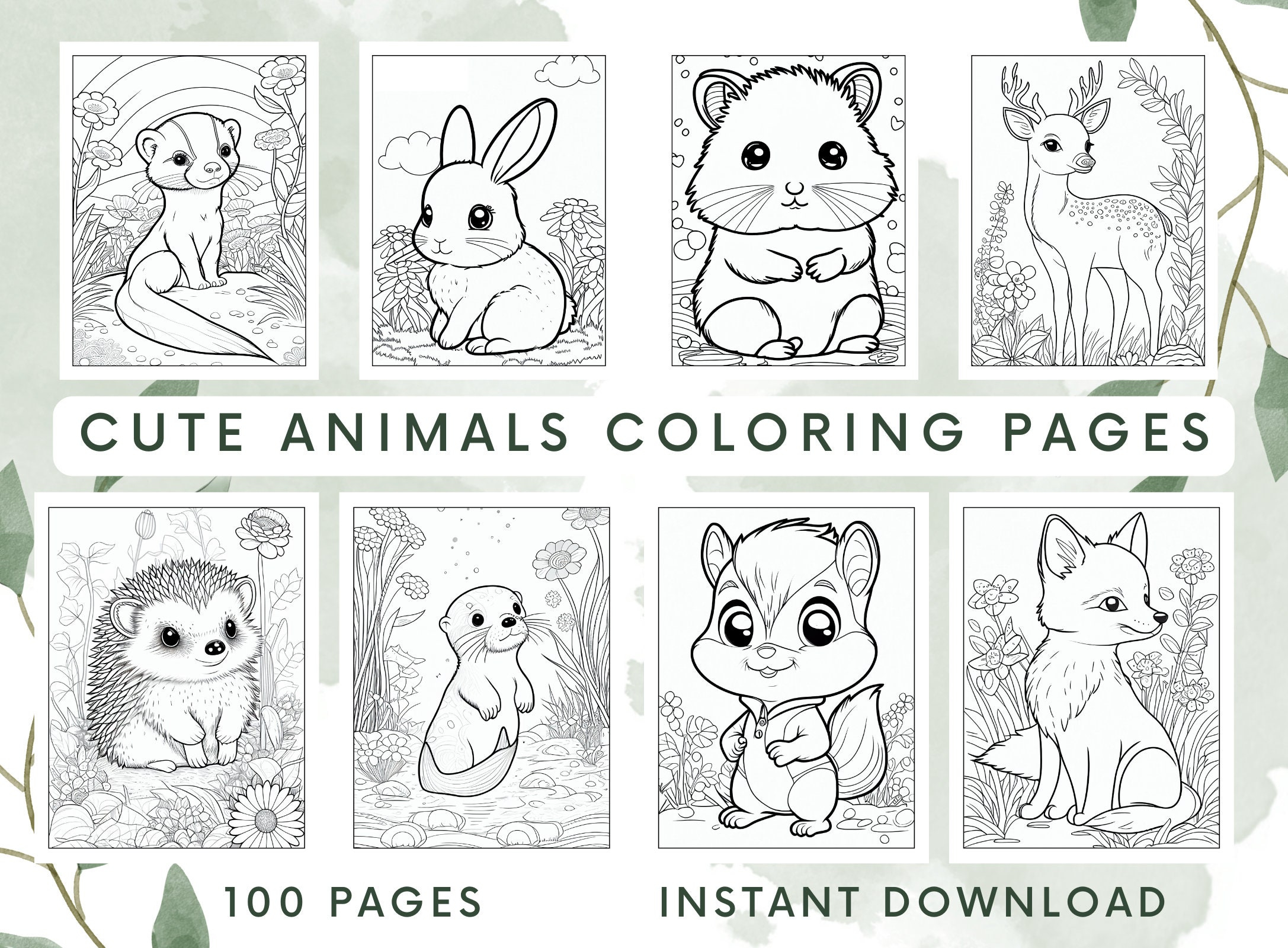 Cartoon Animals Coloring Pages Printable