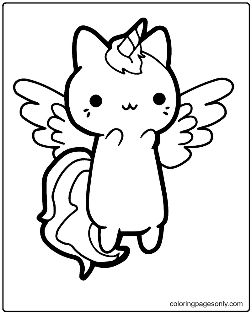Cat Unicorn Printable Coloring Pages Unicorn Cat Coloring Pages