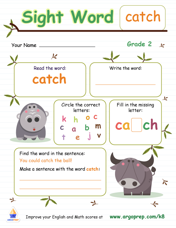 Catch Up Friday Activities For Grade 5