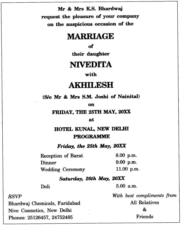 CBSE Class 12 English Writing Skills Invitation Reply CBSE Tuts Https www cbsetuts