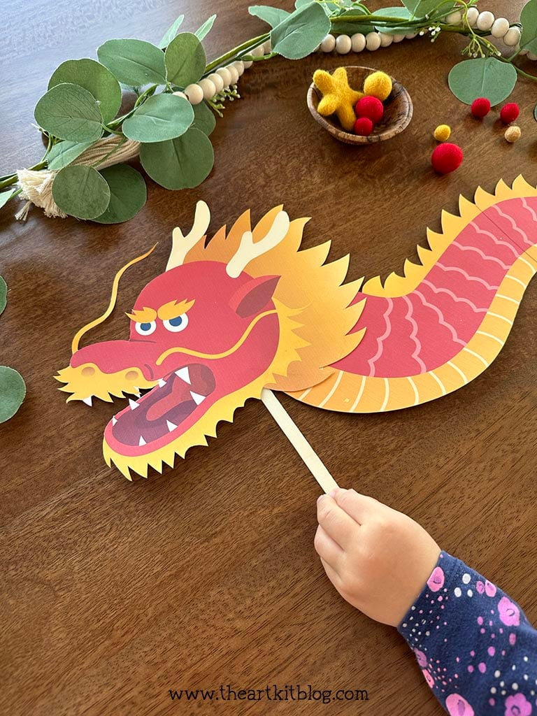 Chinese New Year Dragon Paper Craft FREE PRINTABLE The Art Kit